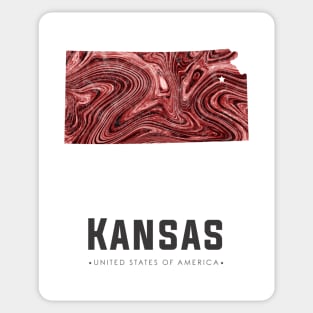 Kansas state map abstract brown Sticker